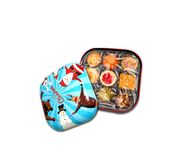 Colorful Candy Tin Containers With Small Dimension And Xmas Style , 0.23mm