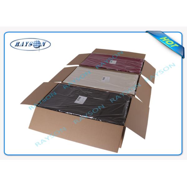 Dark Blue Color 60gram Oil / Penetration Resistant PP / PE Coated Tablecloth For Household