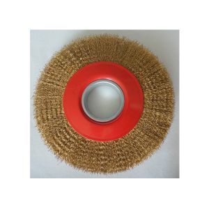 Buy cheap 8 inch crimped bench wire wheel brush, 5/8 Arbor,medium face,0.008'' wire,Hawk from wholesalers