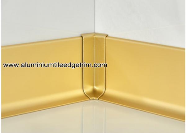 6cm / 8cm / 10cm Matt Gold Metal / Aluminum Skirting Board Profile As Wall Foot Brace