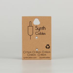 Customized Printing Natural Kraft Paper Cardboard Hanger Display Tag For Cables