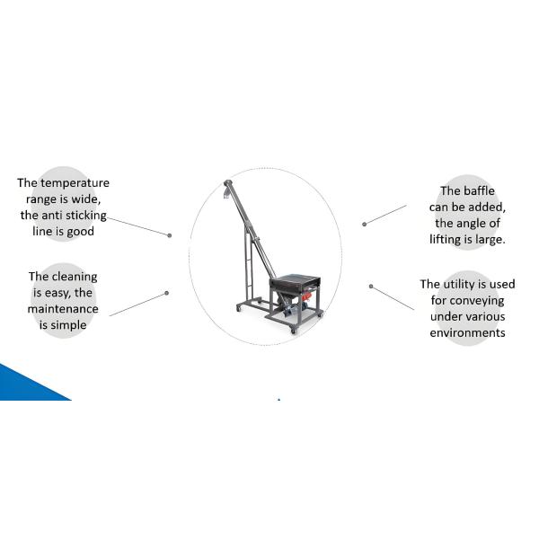 PE Hose Specialized for Powder Transportation in the Food Industry - Inclined Screw Feeder Conveyor