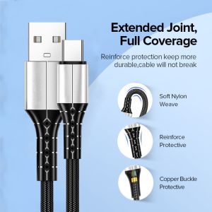 Huawei Xiaomi Samsung Extended Joint 1M 5A USB C Cable