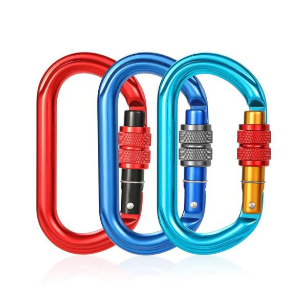 Customized Logo and Color Round Shaped Aluminum Climbing Snap Hook for Outdoor