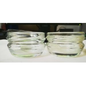 1oz 30gram high transparent glass caviar jar with metal screw lid