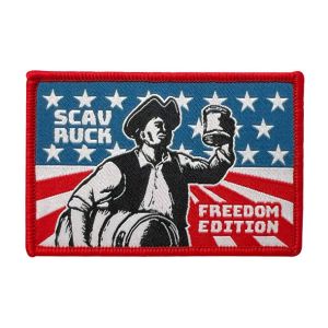 Custom Washable Woven Label Patches Velcro Backing Merrow Border