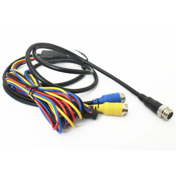 PVC Vehicle Reversing Camera Extension Cable Aviation Cable 12V / 24V