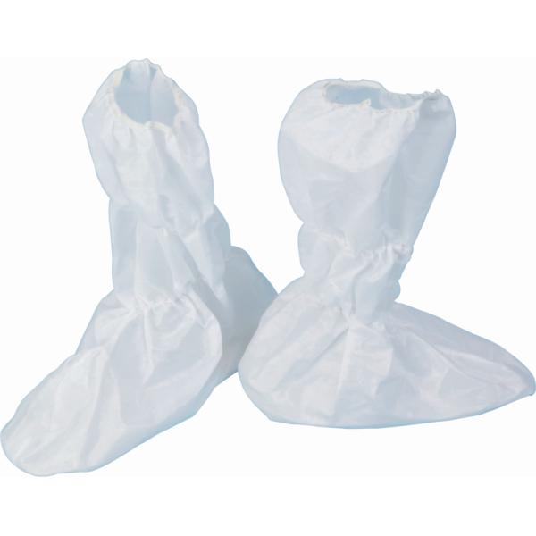 PP Non Woven Disposable Waterproof Shoe Covers With Elastic / Tie - On 45x42cm