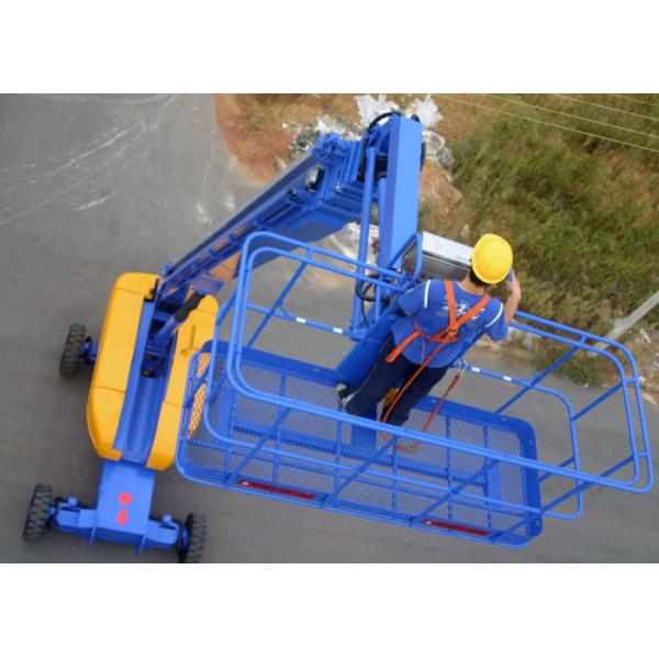 360° Continuous Turntable Aerial Work Platform , Articulated Boom Trailer Mounted Cherry Picker