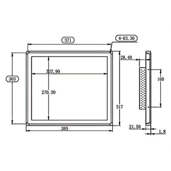 ZXTLCD 17 inch Embedded Industrial Android Capacitive Touch Screen Industrial Control Integrated PLC Configuration Tablet