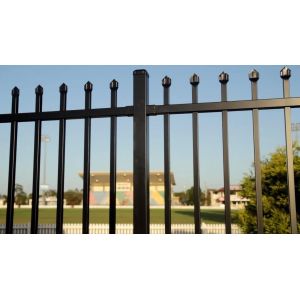 Punched Rails Garrison Tubular Steel Fence Panels
