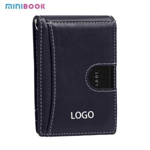 GENUINE LEATHER RFID Blocking Slim Front Pocket Mens Wallet Money Clip With ID