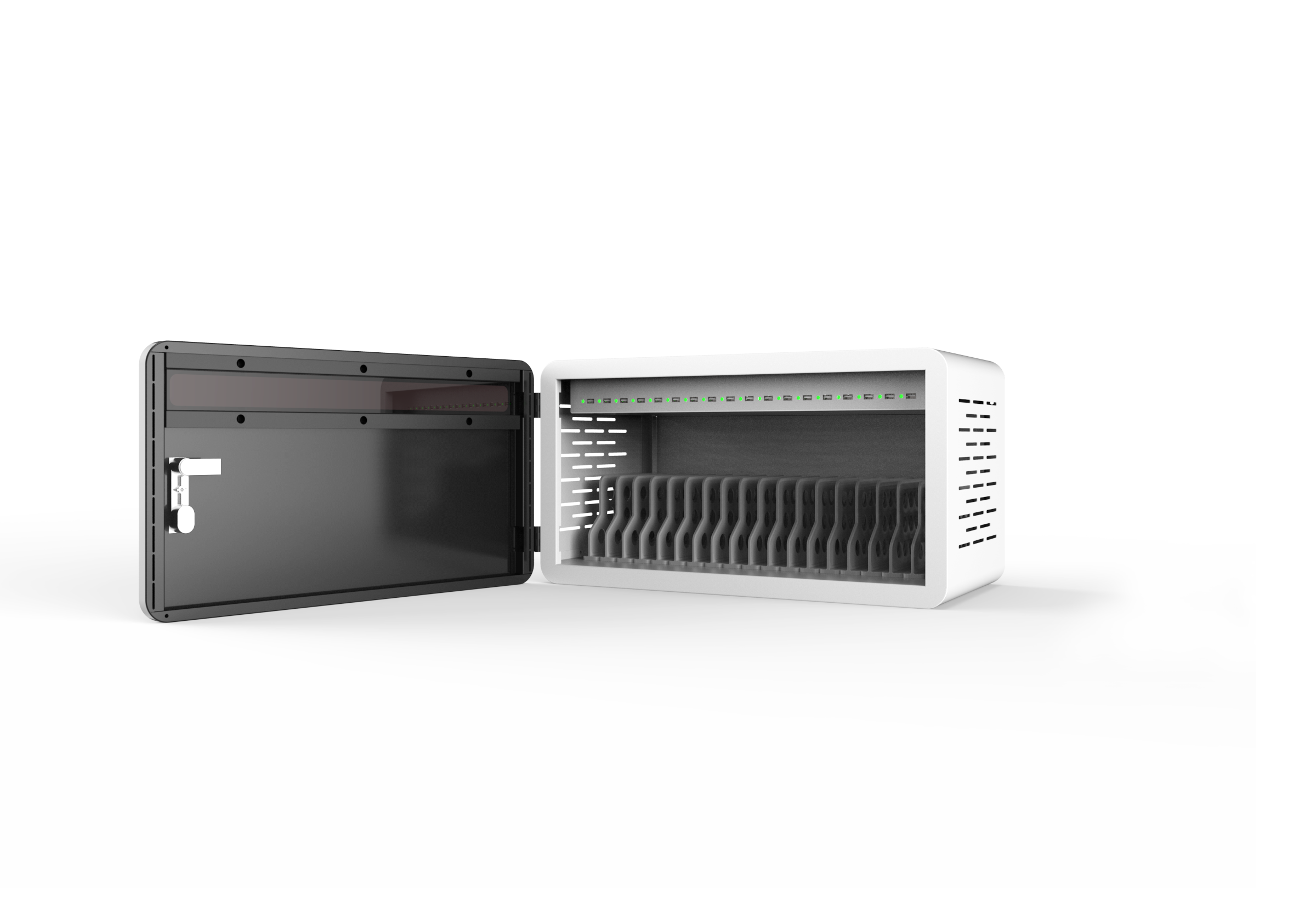 Mini Size Lightweight Desktop Tablet Charging Cabinet with LED Indicator and CE