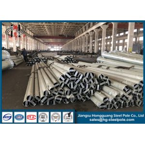 Q345 110KV High Voltage Electrical Power Pole 3.0mm Wall Thickness