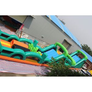 Customized Color Inflatable Obstacle Course White Bounce House Game for Unisex
