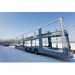 Not Self-dumping 3 Axle Double Deck 6/8/10 Car Transport Semi-Trailer for Pickup