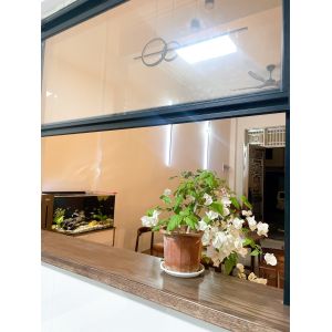 Folding Balcony Window Frameless Sliding Glass Bifold Window Single Glass Slim