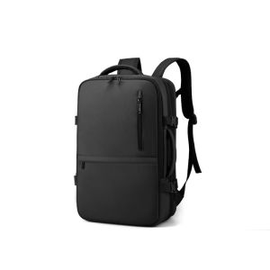 Smart USB Laptop Backpack Custom Logo 20L-39L Black / Grey For Men