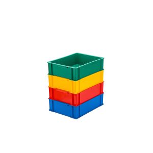 ISO9001 Certified Plastic Crate for Bread and Milk Processing 440*340*125mm Size