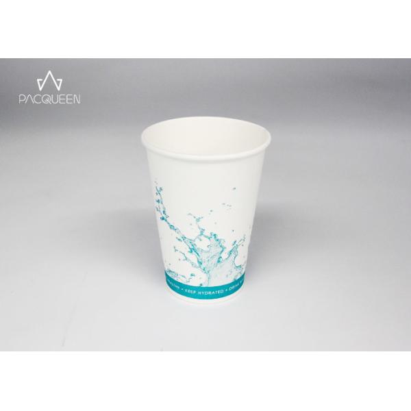 Quality Flexco Printing Single Wall Paper Cups Biodegradable Sugarcane Based for sale