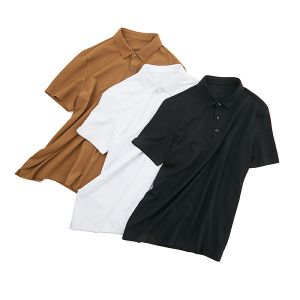 Short Sleeve Polo Shirt for Men Modern Design Breathable Casual Loose Fit