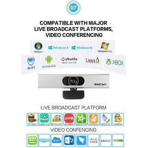 Ultra Wide Angle H.264 1080P Full HD Webcam Web Camera With Microphone