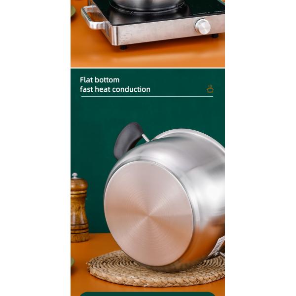 Wholesale Top Seller Double Bottom Induction Stew Pot Shabu Pot Stainless Steel Cooking Stock Soup Pot