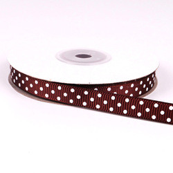 high quality for gift promotion colorful polka dot printed polyester grosgrain