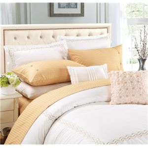 Sateen Stripe Solid Color 1800 Series Egyptian Cotton 4pcs Sheet Set