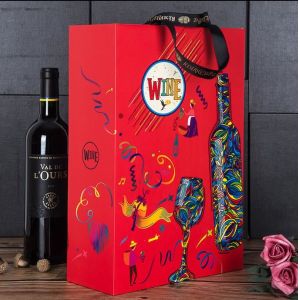 Recycled Wine Bottles Cardboard Paper Boxes With Handles