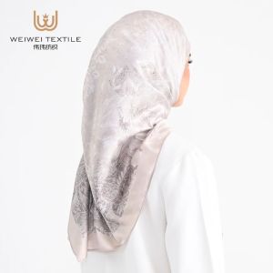 Wholesale 2025 New-Design Crepe Satin Muslim Shawl Fashion Ethnic Hijab Print Scarf for Women Traditional Scarves Shawls from china suppliers