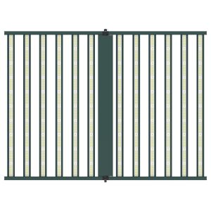 4*6ft 1200W Plant LED Grow Light Anodized Green Finish With Digital Controller