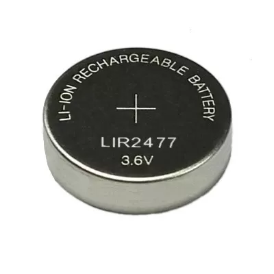 LIR2477 Lithium Ion Rechargeable Batteries 3.6V 200mAh Rechargeable Lithium Coin