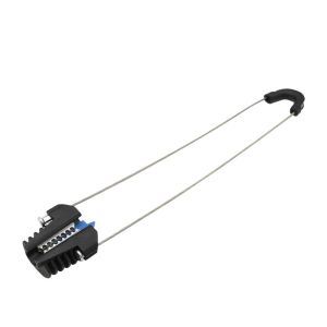 China Plastic PA300 Tension Clamp ADSS Fiber Optical Wire Clamp For Ftth Fiber Cable on sale