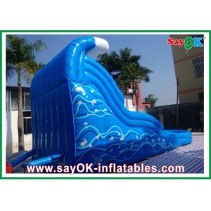 Inflatable Slip And Slide With Pool Enviromentally-Friendly Blue Ocean
