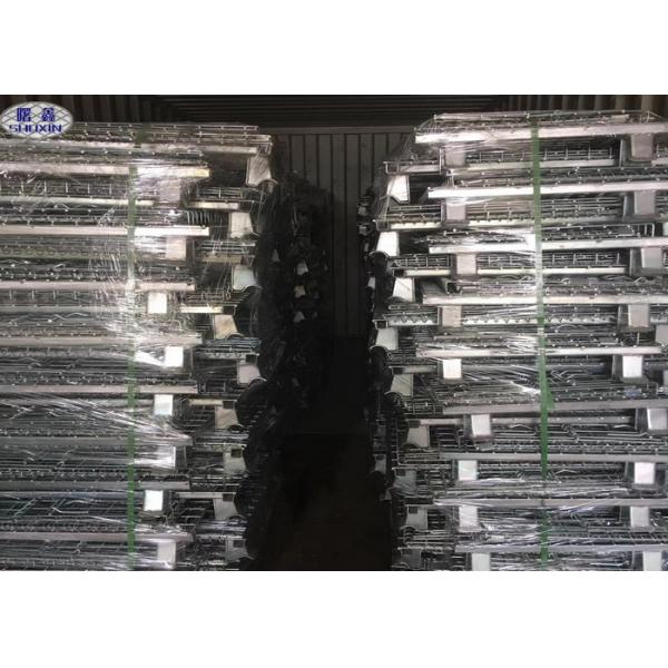 Galvanized Wire Mesh Pallet Containers High Strength With Long Service Life