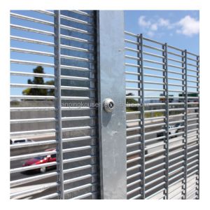 High Security Anti-Climb 358 Welding Fence with Powder Coated Clear Vu Panel 1.8
