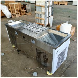 Fried Ice Cream Machine with 480mm Pan Size and 1650*560*780mm Dimensions