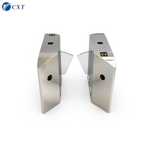 DC 24V Flap Barrier Gate with Silver Color and Optional Back Up Battery for