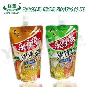Customized shape doypack Stand up pouch with corner spout of daily