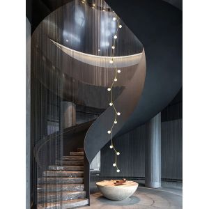 Creative Tree Branch Chandelier Villa Staircase Ceiling Glass Ball Chandelier