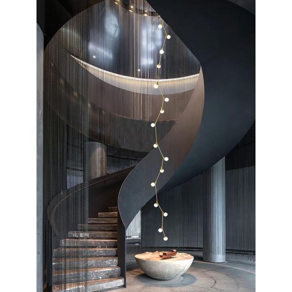 Creative Tree Branch Chandelier Villa Staircase Ceiling Glass Ball Chandelier