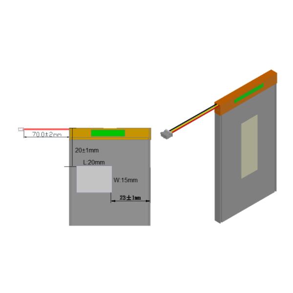 3.7V 1150mAh Small Lipo Battery , Bank Payment Machine Custom Made Lipo Batteries