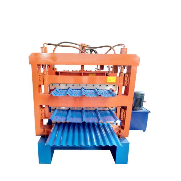 Three layer corrugated roof tile roll forming machine/aluminum metal roofing