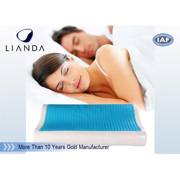 Quality Visco rectangle Cooling Gel Pillow , wave summer cooling gel memory pillow for sale