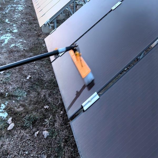 Quality Manual Spray Brush Solar Panel Cleaning Brush Kit with 4.8m Water Fed Handle and Pump for sale