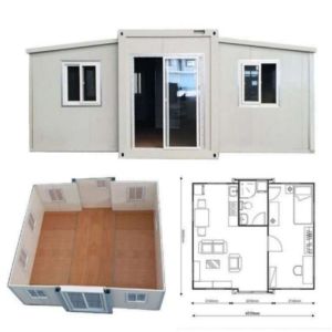 Apartment Expandable Container House 2 Bedroom 20ft Steel Structure Prefabricate