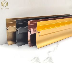 Extruded LED Aluminium Skirting Profile PVDF Finish Custom