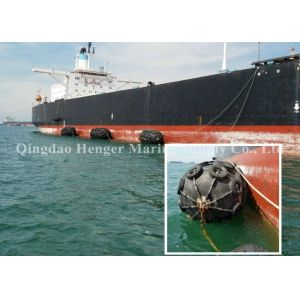 Anti - Aging Natural Rubber Floating Marine Rubber Fender With Chain Net