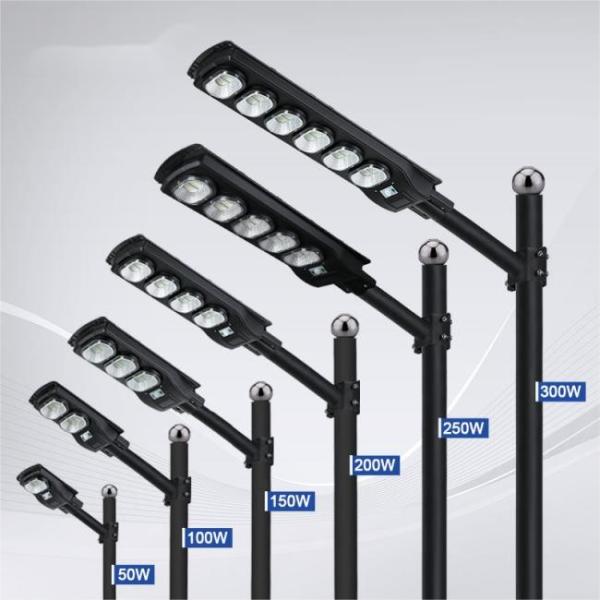 Quality Road Solar Motion Sensor Light Waterpoof IP65 All In One Solar LED Street Light With Pole for sale